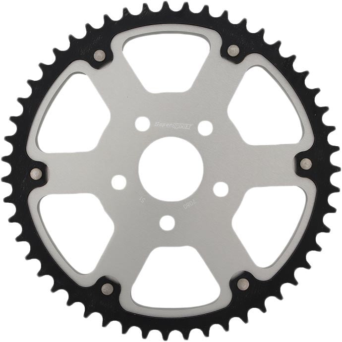 SUPERSPROX Rear Stealth Sprocket Alu/Stl 51t-530 Slv Hd RST-7080-51-SLV