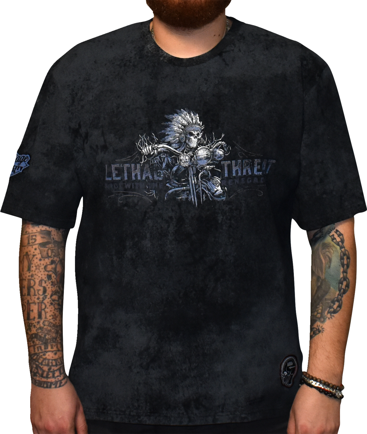 LETHAL THREAT Vintage Velocity Run with the Renegades T-Shirt - Black - Medium VV40176M