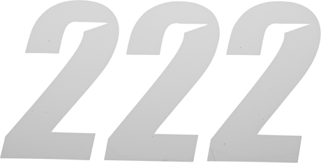 D'COR VISUALS Slash Number Plate - #2 - White - 4" 45-28-2
