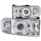 ANZO 1994-2001 Dodge Ram Projector Headlights w/ Halo Chrome 111056