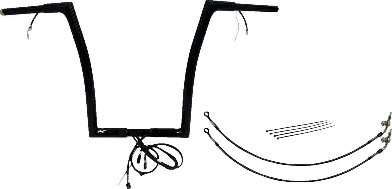 FAT BAGGERS INC. Handlebar Kit - Flat Top - 16" - Black 702916-B