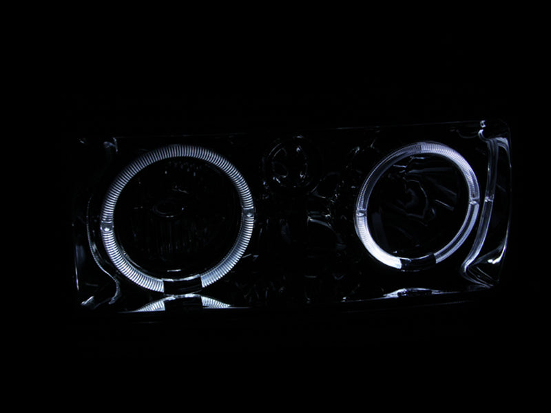 ANZO 1991-1994 Toyota Land Cruiser Crystal Headlights w/ Halo Chrome 111092