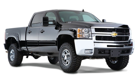Bushwacker 07-13 Chevy Silverado 1500 Fleetside Pocket Style Flares 4pc 69.3in Bed - Black 40942-02