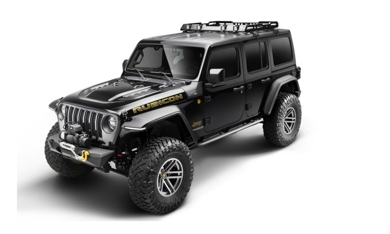 Bushwacker 18-21 Jeep Wrangler JL (2-Door & 4-Door) Flat Style Flares 4pc - Black 11950-07