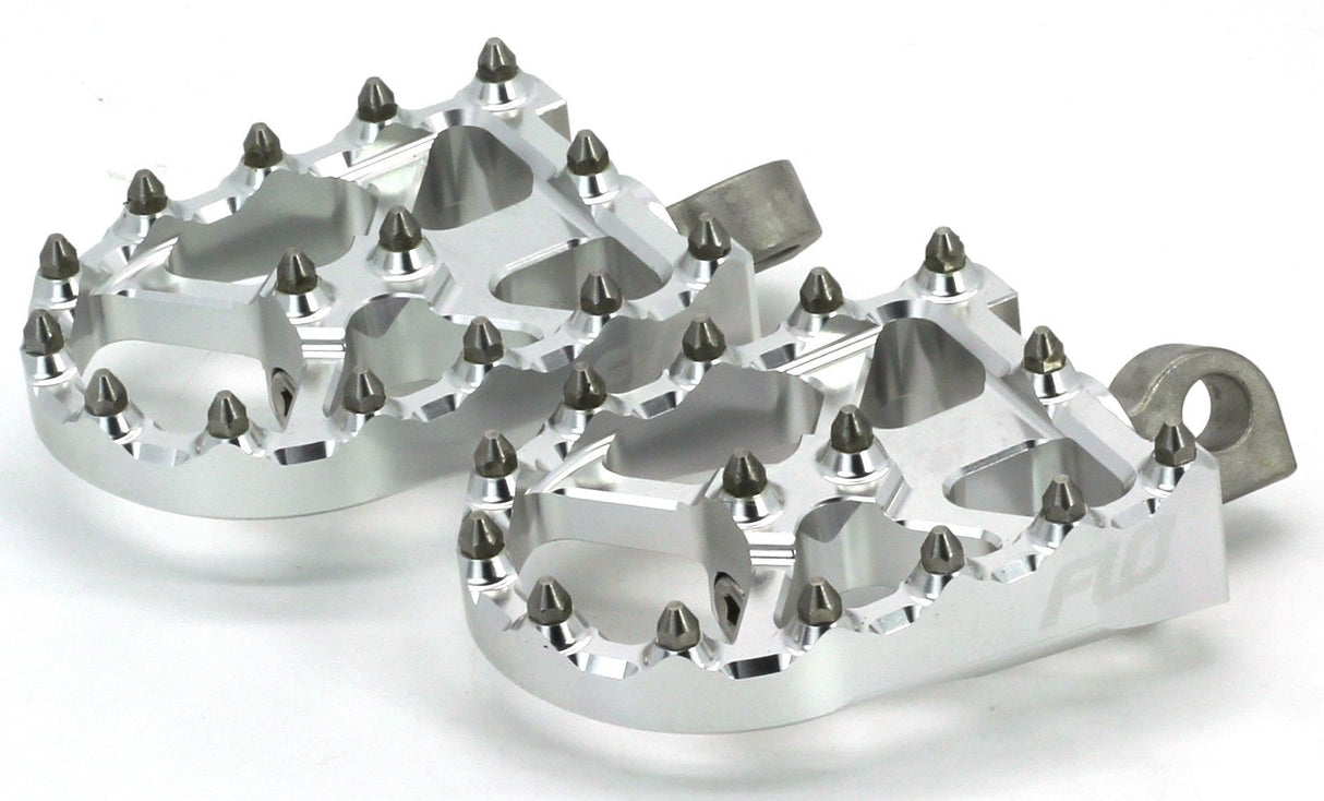 FLO MOTORSPORTS Bmx Style Foot Pegs Silver FPEG-800V3S