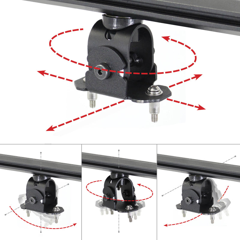 Go Rhino Adjustable Multi-Axis Mounting Kit for SRM Rack 5910000T
