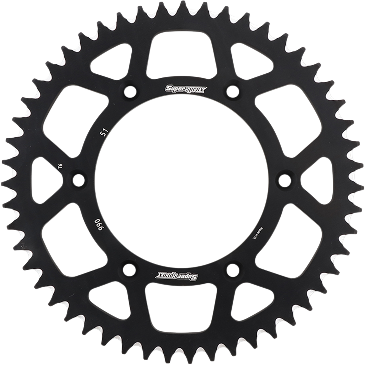 SUPERSPROX Rear Sprocket - Black - KTM/Husqvarna/Husaberg - 51 Tooth RAL-990-51-BLK