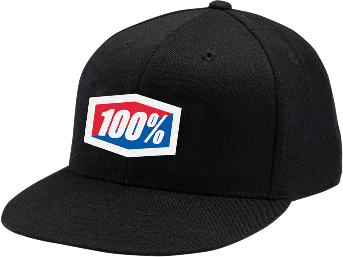 100% Official Flexfit® Hat - Black - Small/Medium 20043-00002