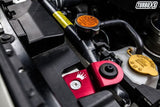 Turbo XS 15-16 Subaru WRX/STI Billet Aluminum Radiator Stay - Red W15-RADSTAY-RED