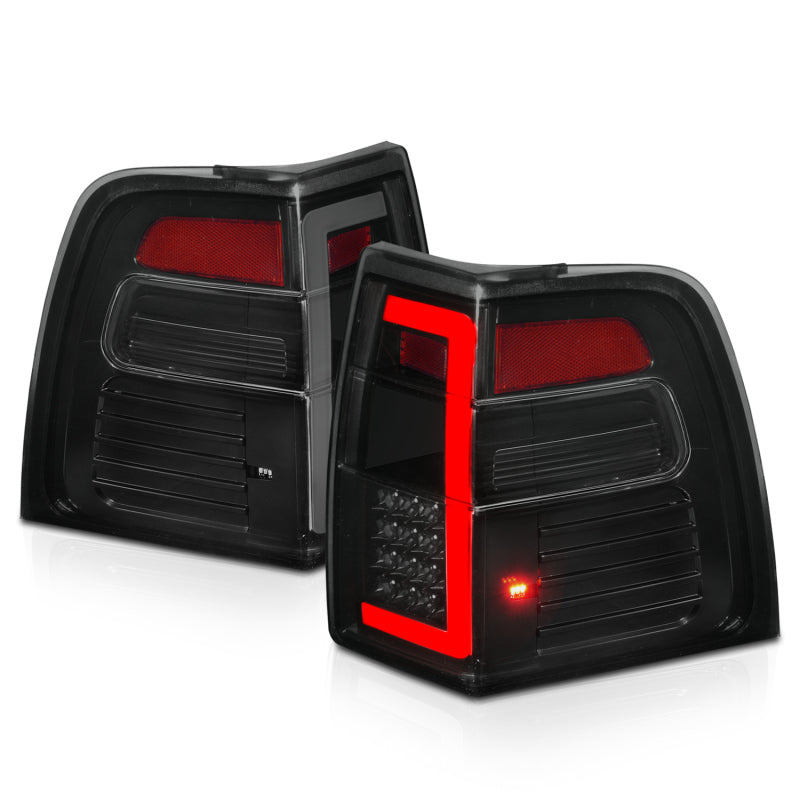 ANZO 07-17 Ford Expedition LED Taillights w/ Light Bar Black Housing Smoke Lens 311409