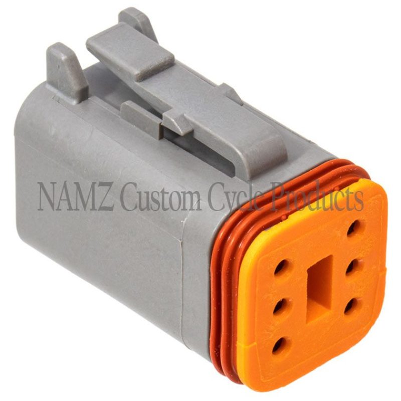NAMZ Deutsch DT Series 6-Wire Plug & Wedgelock - Grey (Repl. HD 72136-94GY) DP-6G