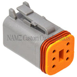 NAMZ Deutsch DT Series 6-Wire Plug & Wedgelock - Grey (Repl. HD 72136-94GY) DP-6G