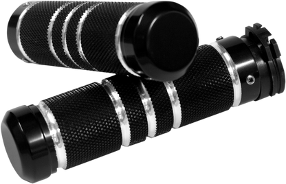 ACCUTRONIX Grips - Knurled - Grooved - Black GR100-KGN