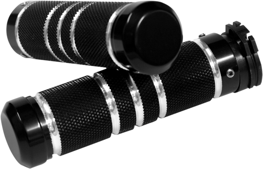 ACCUTRONIX Grips - Knurled - Grooved - Black GR100-KGN