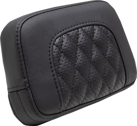 MUSTANG Squareback Sissy Bar Pad - Black - Diamond Stitch - Chief '22-'23 88206