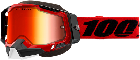 100% Racecraft 2 Snow Goggles - Red - Red Mirror 50012-00003