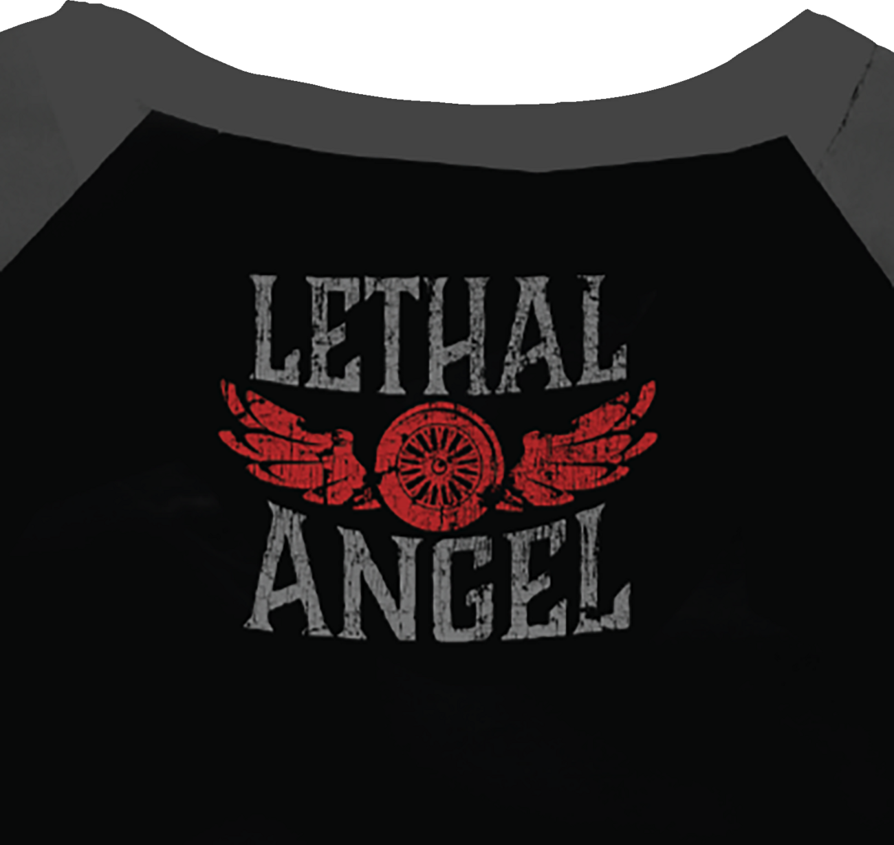 LETHAL THREAT Women's Fast & Fearless Raglan Sleeve Shirt - Black/Gray - XL LA70203XL