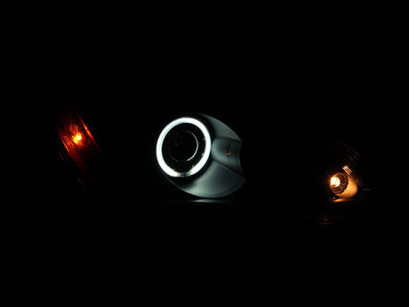 ANZO 2004-2007 Mitsubishi Lancer Projector Headlights w/ Halo Black (CCFL) 121102