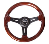 NRG Classic Wood Grain Steering Wheel (330mm) Wood Grain w/Matte Black 3-Spoke Center ST-015-1BK