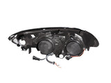 ANZO 2004-2005 Honda Civic Projector Headlights w/ Halo Black 121059