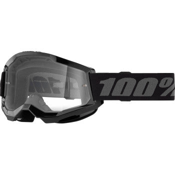 100% Strata 2 Goggle - Black - Clear 50027-00013