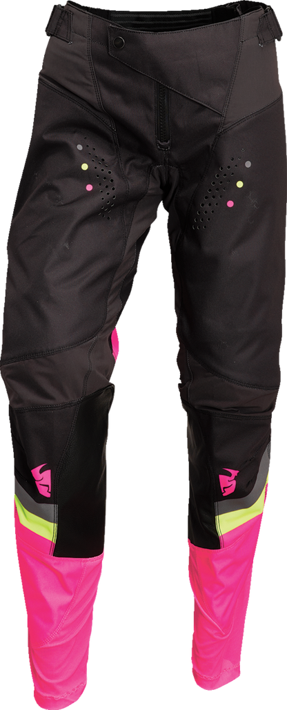 THOR Women's Pulse Rev Pants - Charcoal/Pink - 9/10 2902-0298