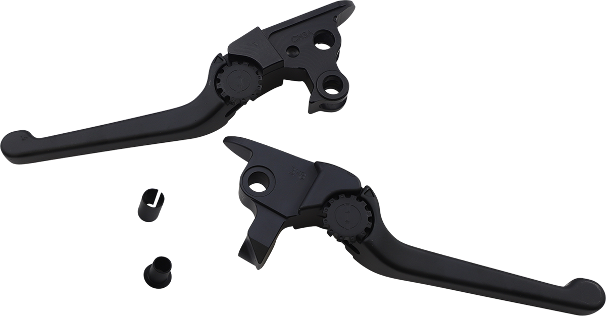 POWERSTANDS RACING Lever Set - Anthem - Harley Davidson - Black 12-00666-22