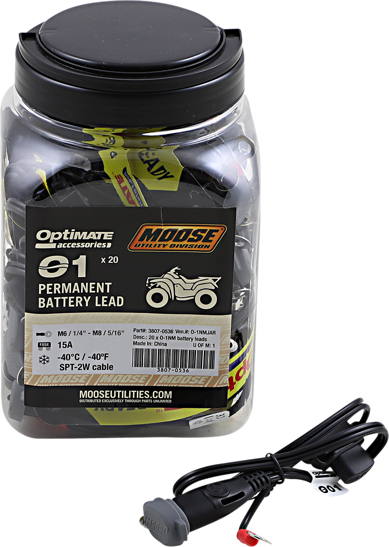 MOOSE UTILITY Battery Cord Jar - 20-Piece O-01NM JAR