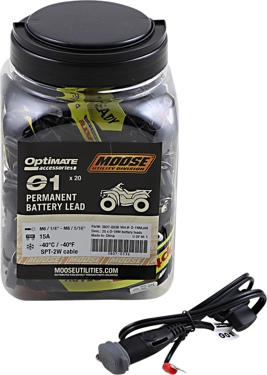 MOOSE UTILITY Battery Cord Jar - 20-Piece O-01NM JAR