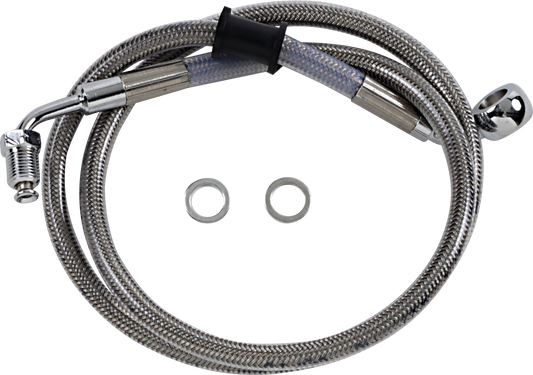 DRAG SPECIALTIES Brake Line - +10" - Stainless Steel - '18-'21 Softail 618604-10