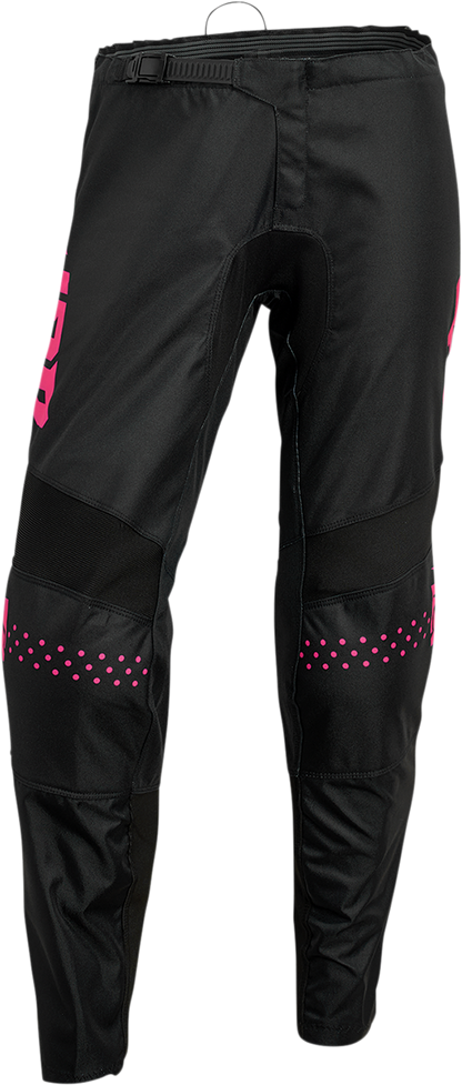 THOR Women's Sector Minimal Pants - Black/Pink - 7/8 2902-0308