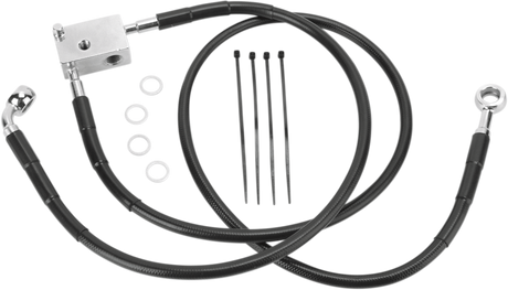 DRAG SPECIALTIES Brake Line - Rear - Black 640221-BLK