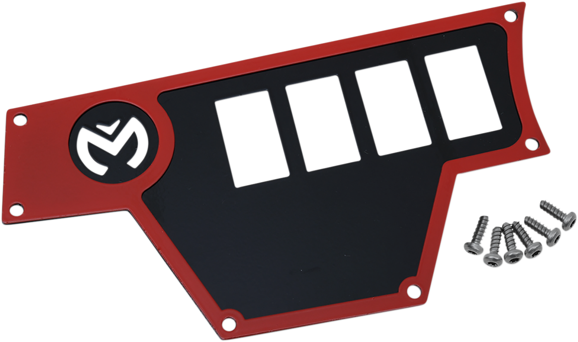 MOOSE UTILITY Dash Plate - Large - Left - Red 100-4363-PU