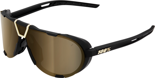 100% Westcraft Sunglasses - Soft Tact Black - Soft Gold Mirror 61046-258-01