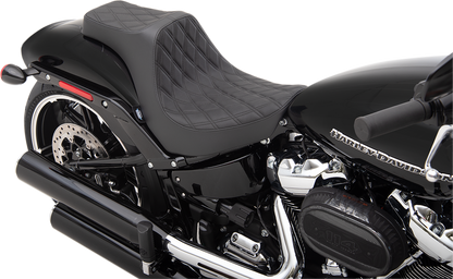 DRAG SPECIALTIES Asiento Predator III - Doble diamante - Costuras negras 0802-1267 