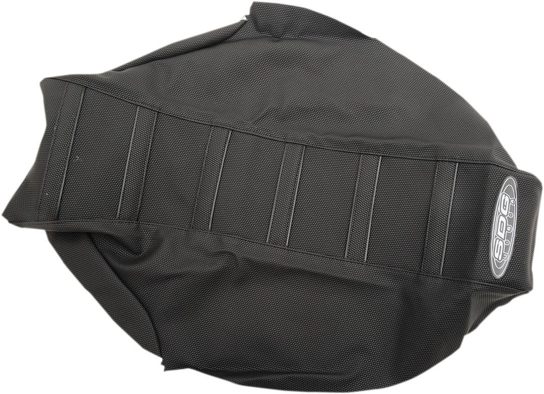 SDG 6-Ribbed Seat Cover - Black Ribs/Black Top/Black Sides 95945