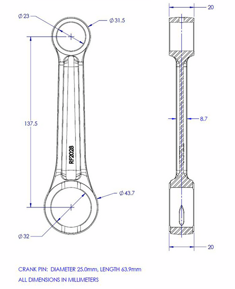 VINTCO Connecting Rod Kit KR2028
