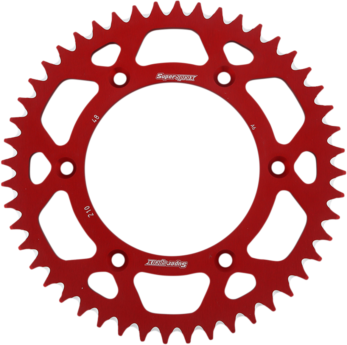 SUPERSPROX Rear Sprocket - Red - Honda - 48 Tooth RAL-210-48-RED