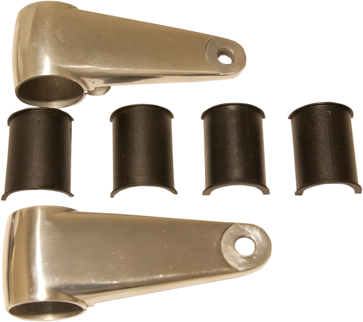 EMGO Headlamp Mounting Brackets - Polished 66-35830