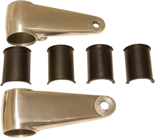 EMGO Headlamp Mounting Brackets - Polished 66-35830