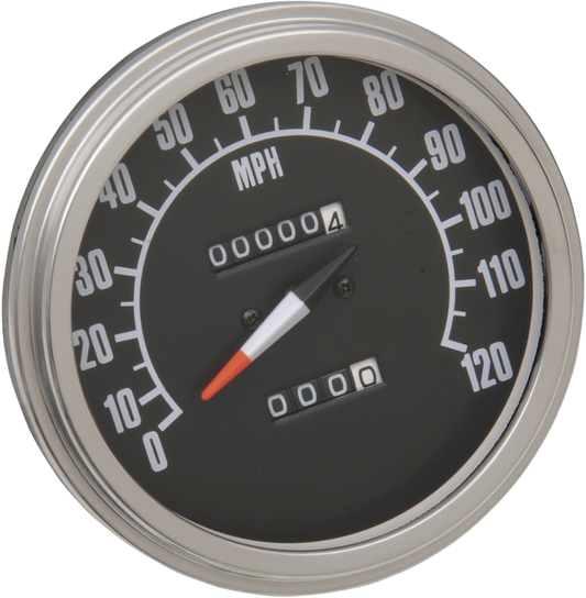 DRAG SPECIALTIES 5" MPH FL-Style 2:1 Speedometer with Tach - '68-'84 Black Face 72761M