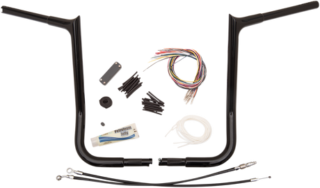 FAT BAGGERS INC. Handlebar Kit - Pointed Top - 16" - Black 909116-B