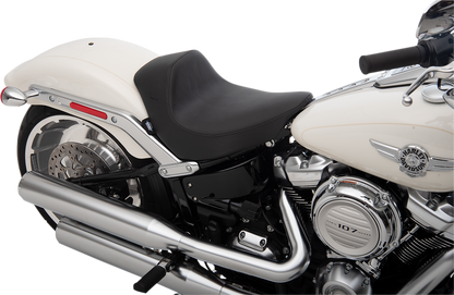 DRAG SPECIALTIES EZ-Solo Seat - Smooth - Solar-Reflective Leather - FLFB/S '18-'22 ACT EZ-ON MOUNT STYLE 0802-1184