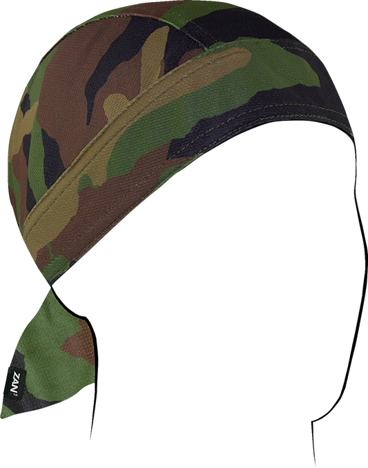 ZAN HEADGEAR Flydanna Micro-Mesh Polyester Headwrap - Woodland Camo ZM118