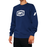 100% Icon Long-Sleeve Fleece Sweatshirt - Navy - 2XL 20026-00019