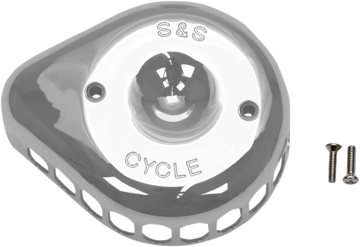 S&S CYCLE Mini Tear-Drop Air Cleaner Cover - Chrome 170-0367