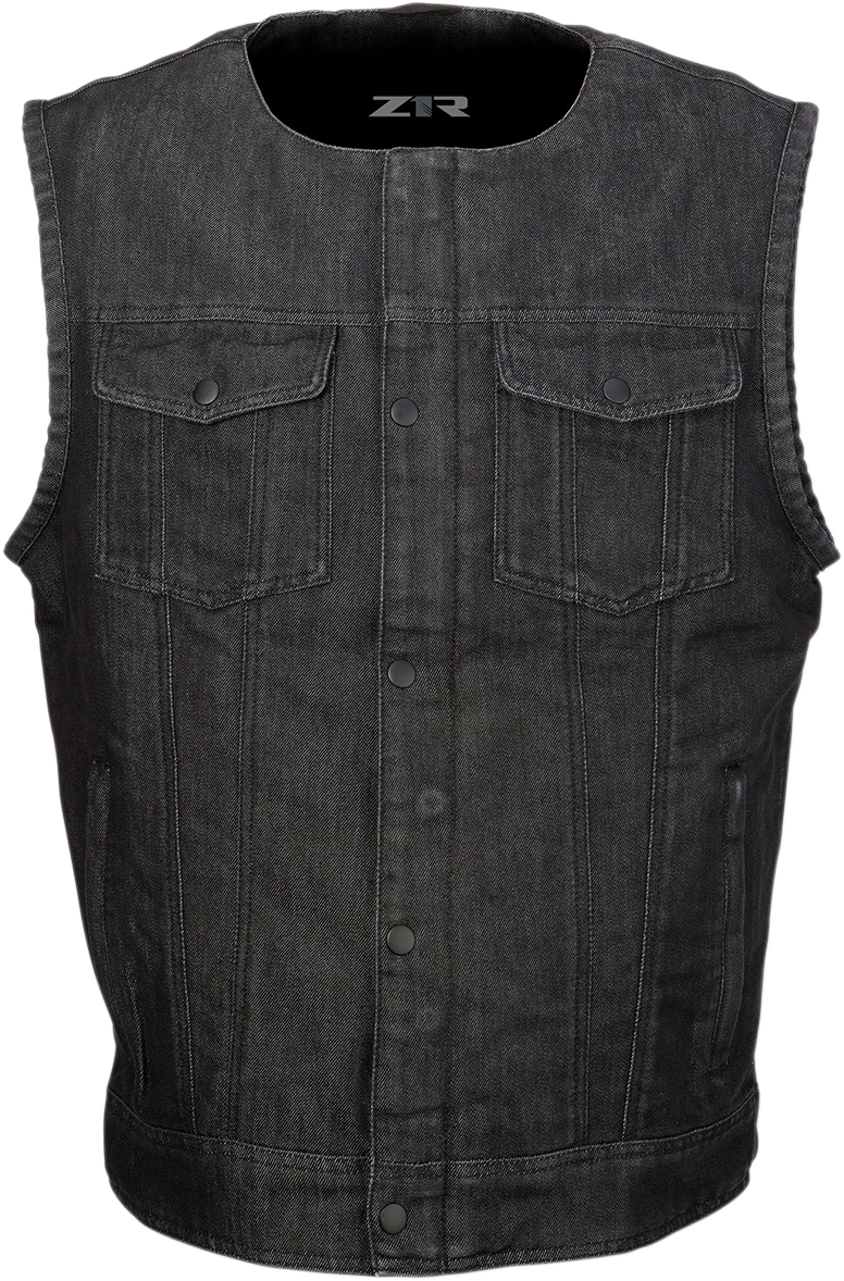 Z1R Ganja Denim Vest - Black - 4XL 2830-0510