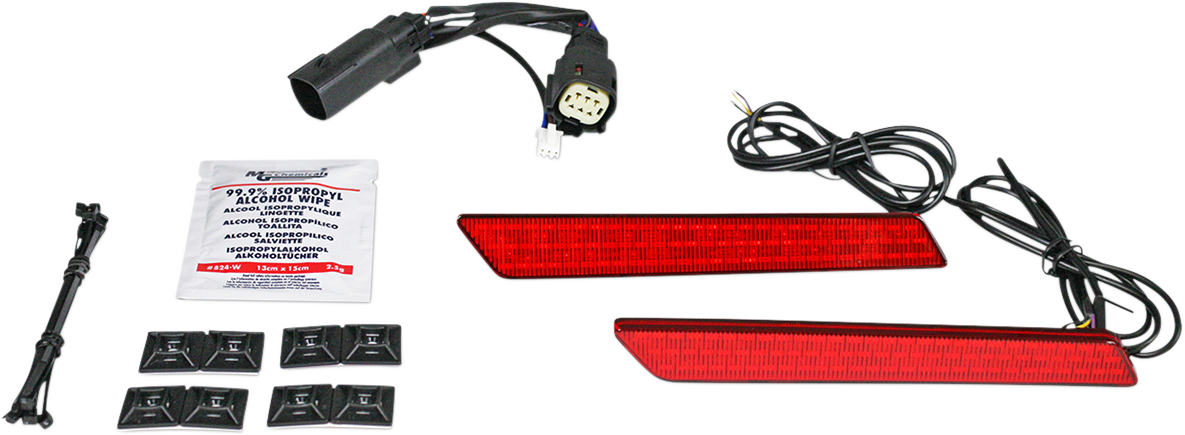 CUSTOM DYNAMICS Saddlebag Latch Lights - SS6 - Red CD-LATCH-SS6-R