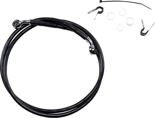 DRAG SPECIALTIES Brake Line - Front - Black - +10" - XL 660310-10BLK