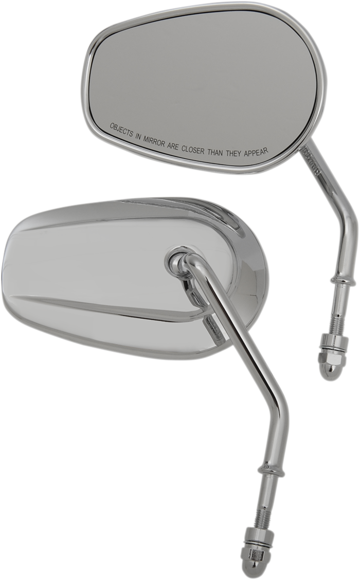 DRAG SPECIALTIES Replacement Mirrors - Short Stem - Chrome M60-6385C